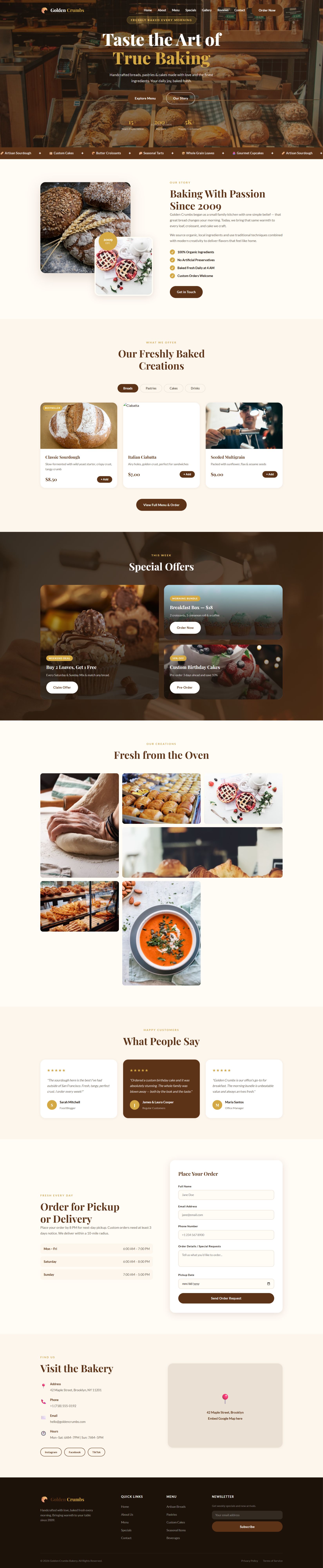 Bakery Website Template